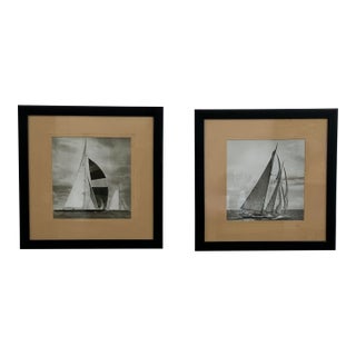 Pair of Nautical Sailboat Prints by Michael Kahn – Classic Yacht Photography For Sale