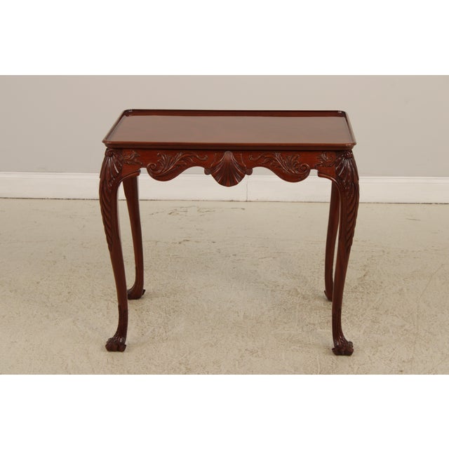 Traditional Kindel Irish Georgian Carved Mahogany Tea Table For Sale - Image 3 of 14