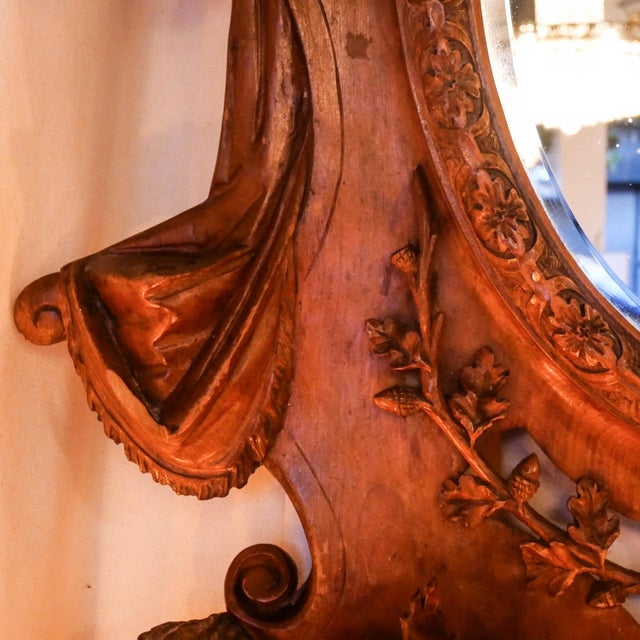 Brown 19th Century Italian Mirror Carved with Cherubs For Sale - Image 8 of 12