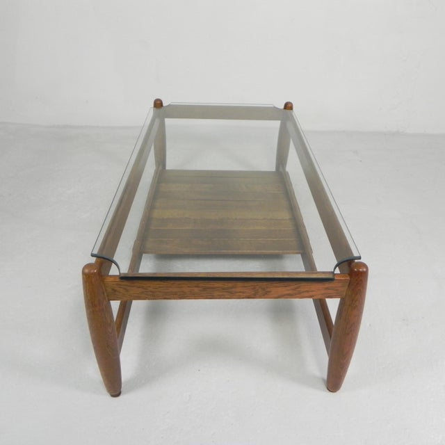 Scandinavian Coffee Table with Glass Top, 1960s For Sale - Image 15 of 18