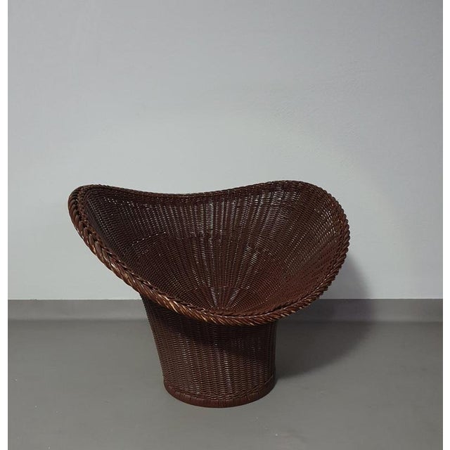 Authentic, very rare wicker chair, model e20 designed in 1957 by Egon Eiermann and produced by heinrich murmann. with...