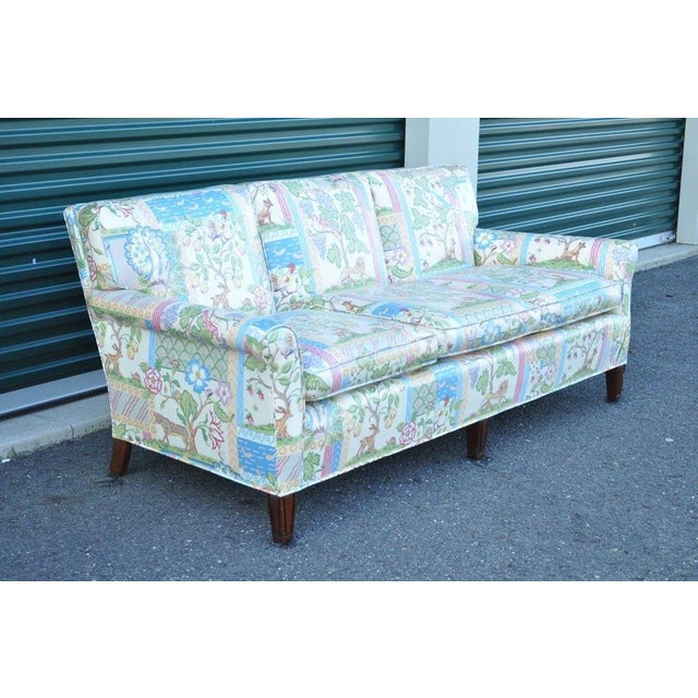 Vintage Mid Century Modern Whimsical Vinyl Sofa Couch Animal Aesop's