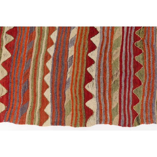 1960s Mid 20th Century Tribal Wool Runner for Entryway or Kitchen For Sale - Image 5 of 10