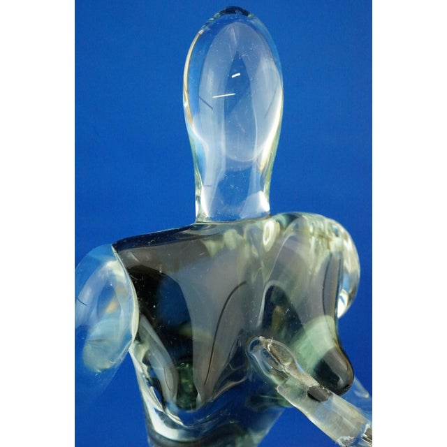 Large Sculpture of Stylized Woman in Smoked Sommerso Murano Glass by Franco Bottaro, 1920s For Sale - Image 17 of 18