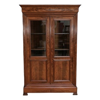 Mahogany Glazed Bookcase, Early 19th Century For Sale