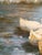 Textile Vintage 1980s Impressionistic Duck Pond Oil Painting on Canvas – Signed "Francis" For Sale - Image 7 of 12