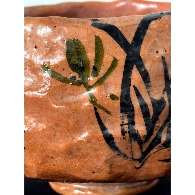 Japanese Painted Chawan Tea Bowl by Tannyu 10th Raku Edo Period For Sale - Image 13 of 15