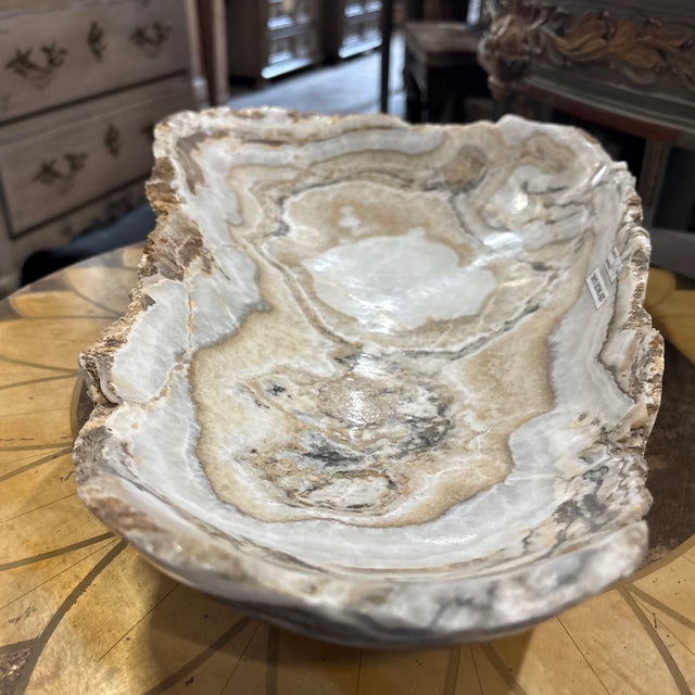 Wide-Cut Onyx Bowl For Sale - Image 11 of 12