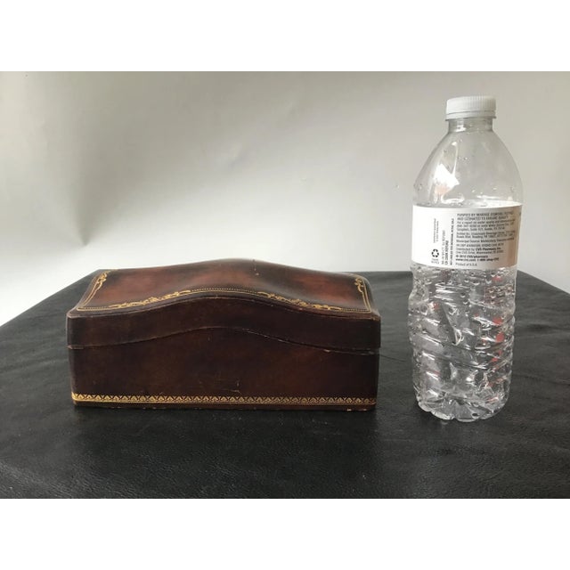 1960s Italian leather box with gold embossing made for B. Altman’s.