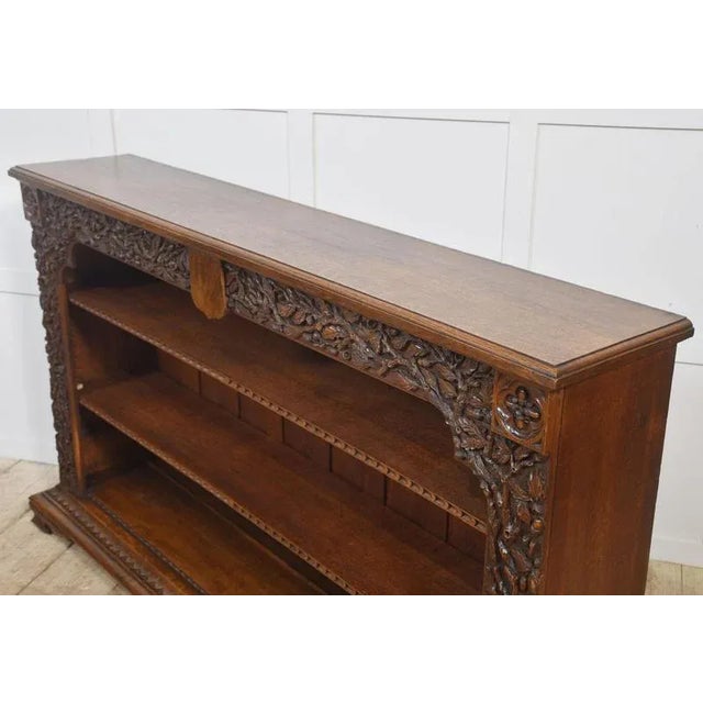 Carved Oak Open Bookcase For Sale - Image 15 of 16