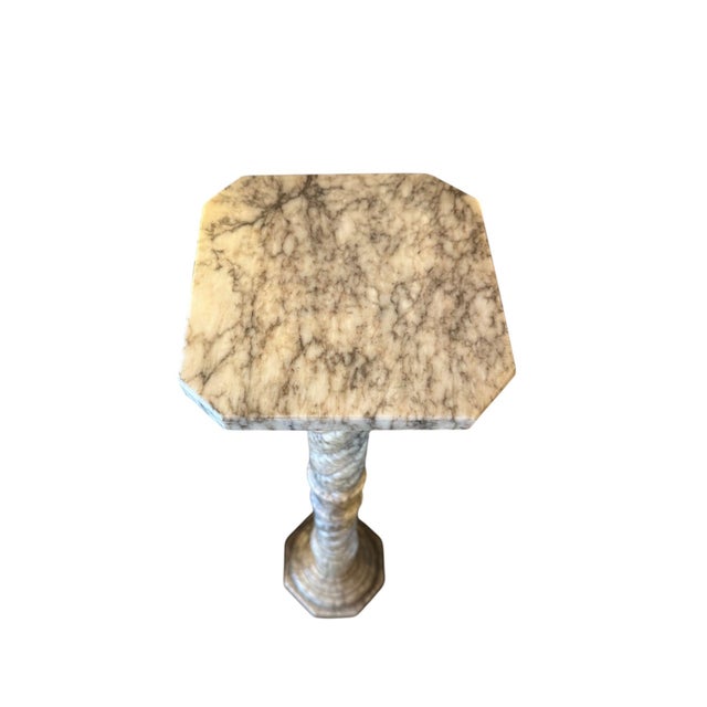 Italian Pair of Italian Slender Marble Pedestals, 20th Century For Sale - Image 3 of 8