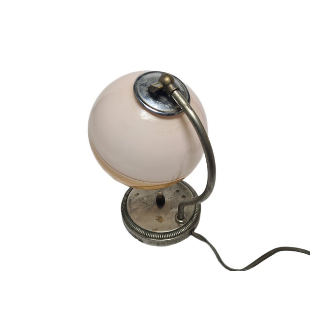 Metal Art Deco Bedside Lamp, Belgium, 1950s For Sale - Image 7 of 14