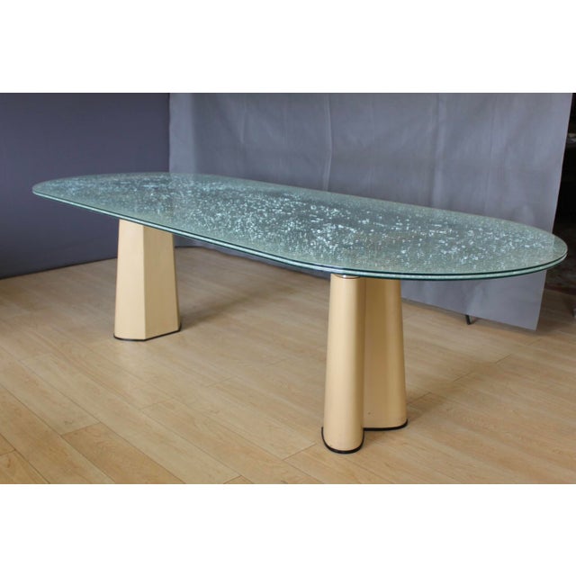Vintage Dining Table with Broken Glass Effect Top, 1970 For Sale - Image 9 of 16