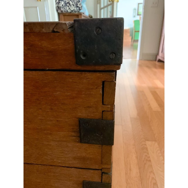 Antique Seafarer's (Captains) Chest From the Historic 18th C. Inn at Perry Cabin, St. Michaels, Md. For Sale - Image 13 of 13