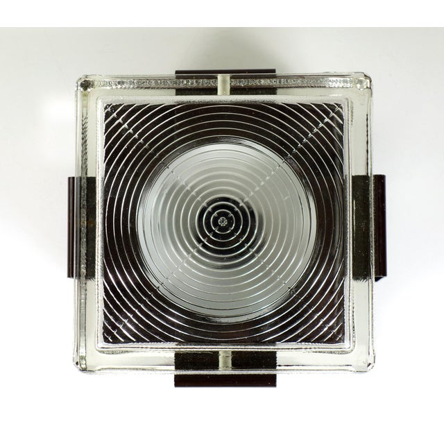 Wall Lamp Designer Claudio Dini prod. Francesconi Enzo Italy, 1960 Brown metal frame Clear Glass Shade Perfect working...