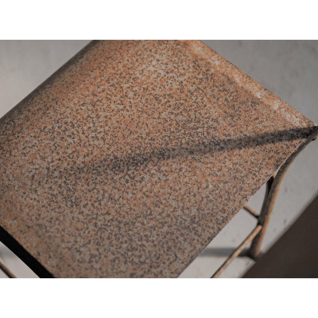 1920s Riveted Steel and Patinated Sheet Metal Chairs, 1920, Set of 2 For Sale - Image 5 of 18