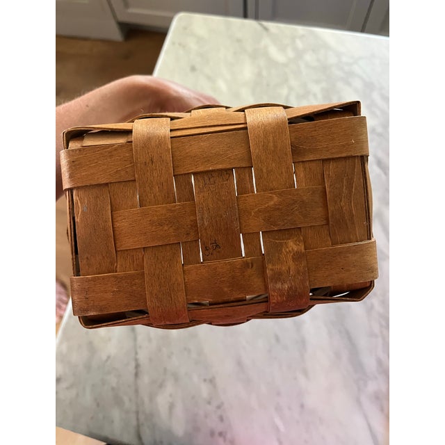 Traditional 1993 Longaberger Split Wood Wall Hanging Bakset For Sale - Image 3 of 5