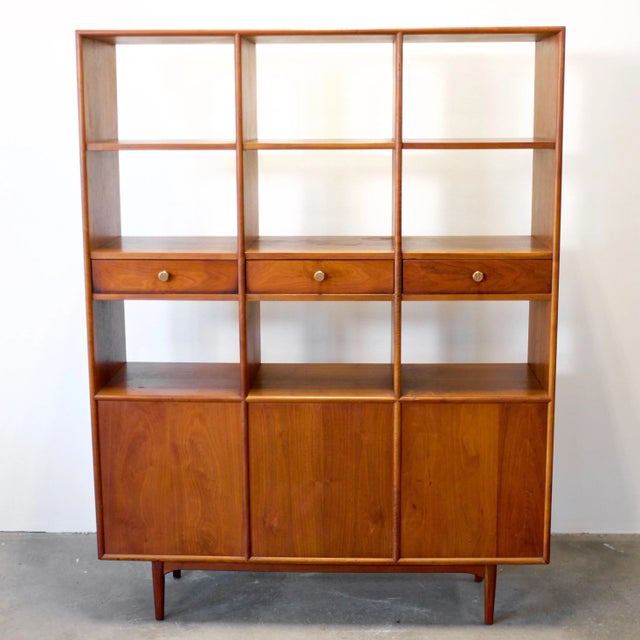 Drexel Declaration Walnut Room Divider Designed by Kipp Stewart & Stewart MacDougall For Sale - Image 12 of 12