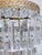 Brass Vintage Waterfall Crystal Chandelier With Ornate Brass Crown For Sale - Image 8 of 9