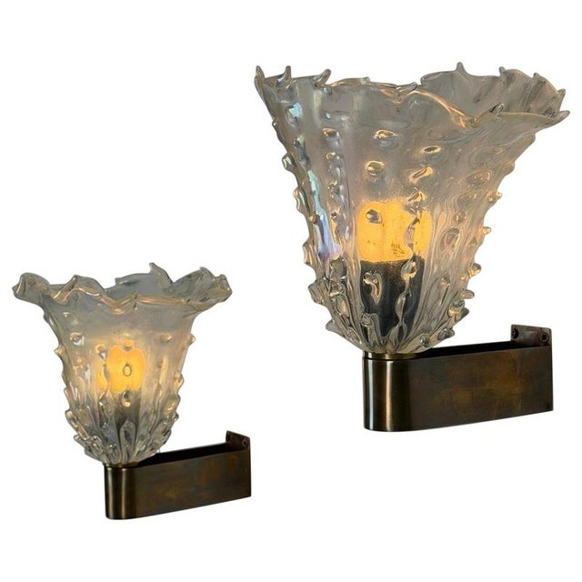 Murano Glass Medusa Sconces from Ercole Barovier, 1940s, Set of 2 For Sale - Image 17 of 17