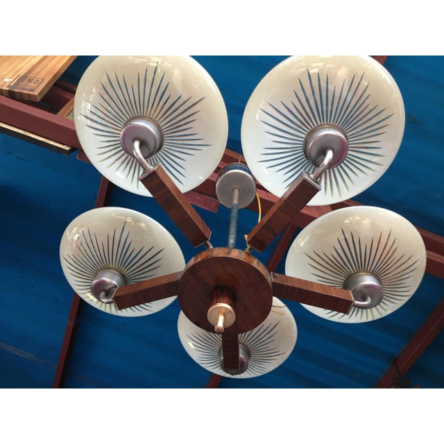 Art Deco Chandelier, 1920s For Sale - Image 3 of 15