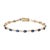 Metal Chic Wedding 14k Yellow Gold Blue Sapphire Bracelet For Sale - Image 7 of 12