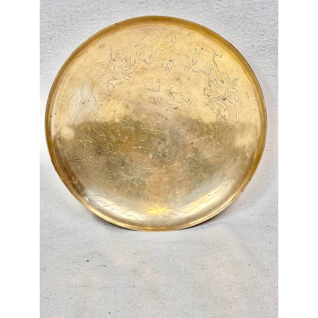 Vintage Brass Oriental Design Catchall For Sale - Image 13 of 13