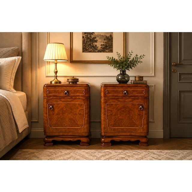 Vintage Polish Art Deco Nightstands, 1930, Set of 2 For Sale - Image 15 of 15