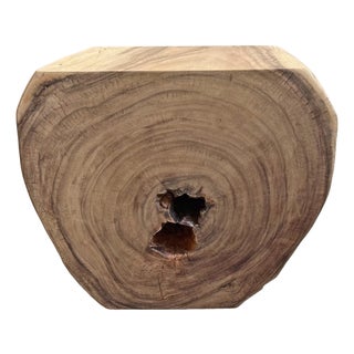 Vintage Organic Monkey Pod Side Table For Sale