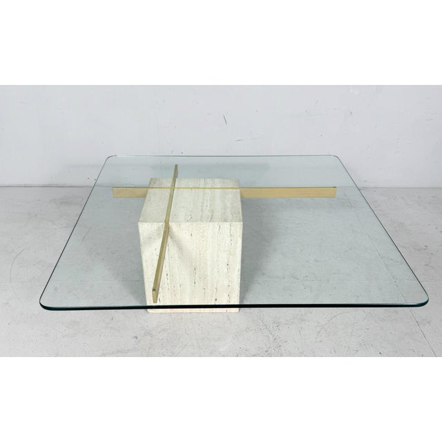Artedi Travertine Coffee Table, Italy, 1970s For Sale - Image 4 of 18