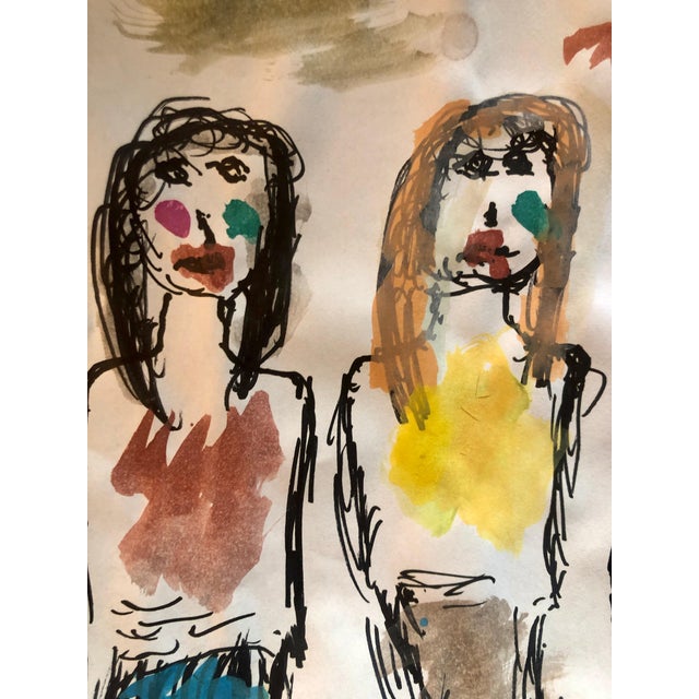Early 21st Century Peter Emanuel Goldman, Modernist Watercolor Painting Peter Goldman American Filmmaker Neo Expressionist, 2020 For Sale - Image 5 of 6