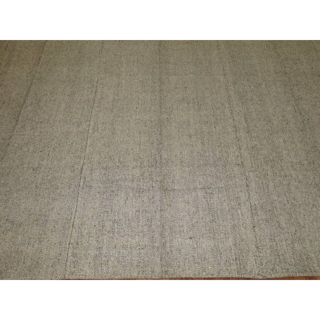 Early 21st Century Gray Vintage Turkish Kilim Flat-Weave For Sale - Image 5 of 6