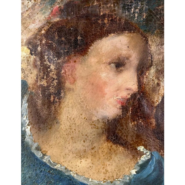 19th Century French School painting attributed to Ary Scheffer ( dutch-french 1795-1858)of a mother and daughter or...