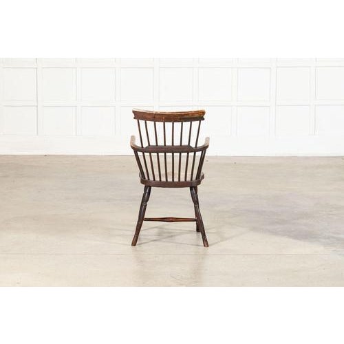 19th Century English Vernacular Yew & Fruitwood Stick Back Windsor Chair, 1800s For Sale - Image 10 of 15