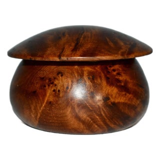 Vintage Thuya Wood Moroccan Hand Carved, Box W/Lid For Sale