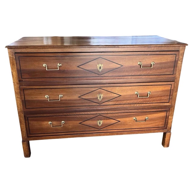 19th Century French Walnut Louis XVI Commode / Chest of Drawers / Dresser For Sale - Image 13 of 13