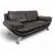 Vintage Black Leather Sofa For Sale - Image 6 of 6