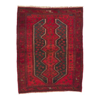 Vintage Persian Hamadan Rug - 05'00 X 06'07 For Sale
