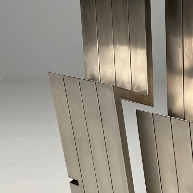 Gray Salvatore Messina, Italian Mid-Century Modern, Abstract Sculpture, Steel, 1970s For Sale - Image 8 of 12