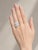Art Deco Late 20th Century 18K White Gold Diamond Designer Ring Band, Size 6.5 For Sale - Image 3 of 3