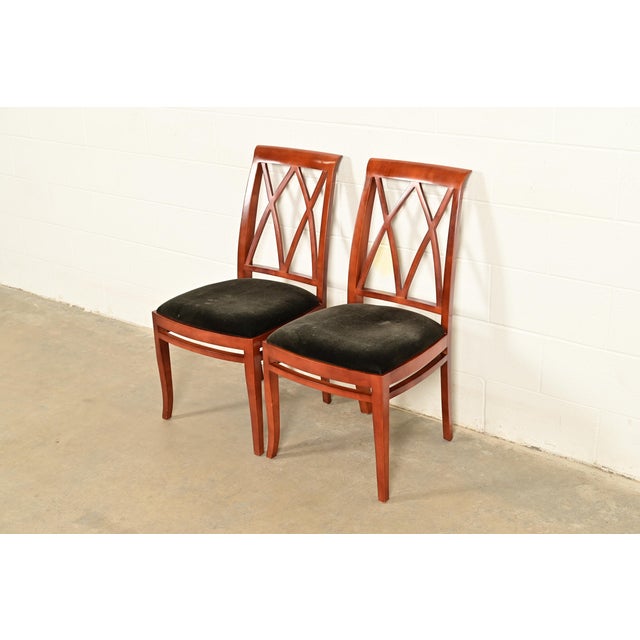 Bernhardt Regency Carved Mahogany Side Chairs or Dining Chairs | Pair For Sale - Image 15 of 15