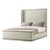 Modern Upholstered Bed - Queen Size - Light Oak For Sale