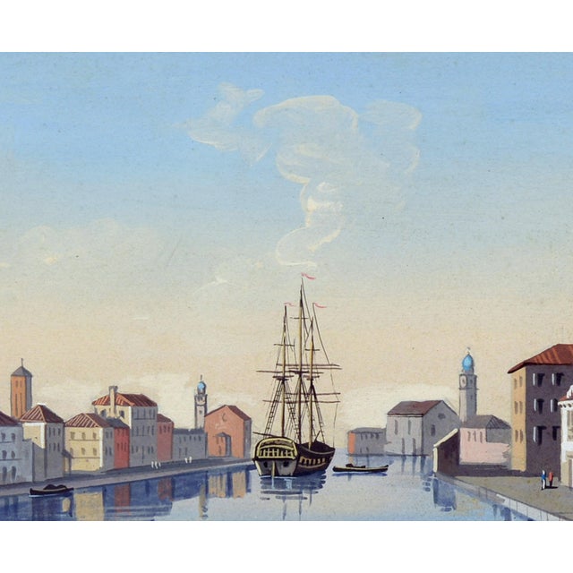 Italian Artist, The Giudecca Canal, 1990s, Gouache on Cardboard, Framed For Sale - Image 3 of 7