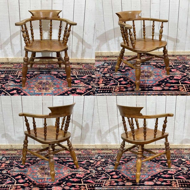 Antique English Rustic Armchair in Elm and Beech, 1800s For Sale - Image 15 of 16