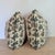 Soane Britain Filigree Flower in Gilt on Stone Linen Pillows With Green Cord - Double Sided For Sale - Image 4 of 8