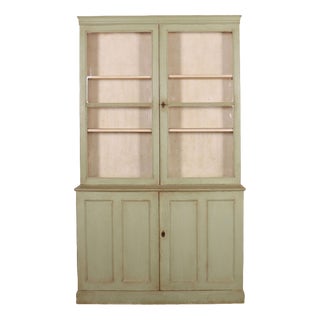 Antique English Painted Bookcase, 1890s For Sale