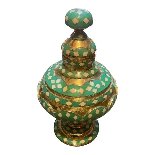 Moroccan Copper Decorative Vase For Sale