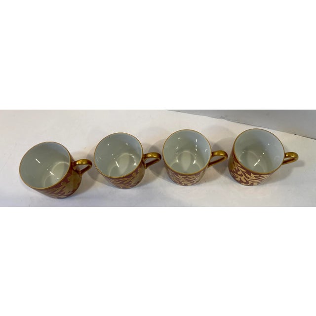 Ceramic Vintage Fitz and Floyd Demitasse Cups - Set of 4 For Sale - Image 7 of 7
