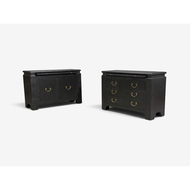Harrison Van-Horn, Commodes, Lacquered Wood, Brass, Usa, 1980s For Sale - Image 10 of 14