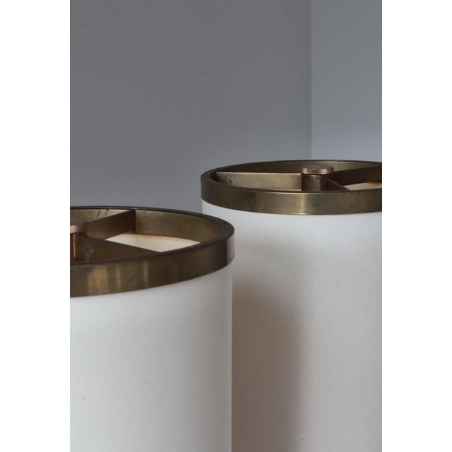 Modern Danish Large Floor Lamps in Patinated Brass by Kay Kørbing, 1960s, Set of 2 For Sale - Image 9 of 18